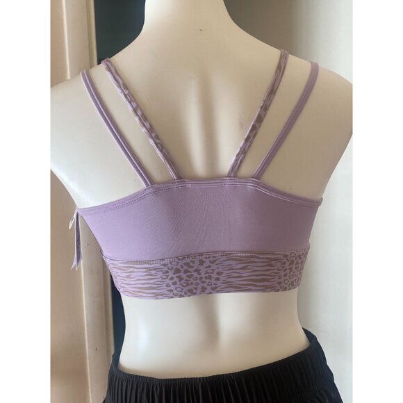 Reebok Women's Purple Leopard Print Sports Bra‎ Small - Picture 4 of 8